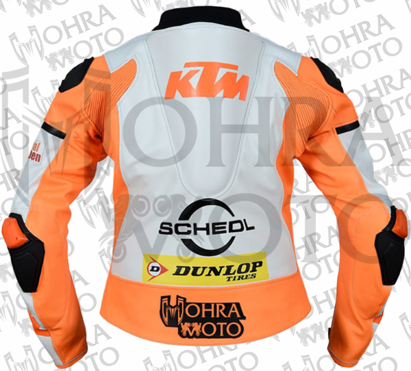 KTM 1.3mm Cowhide Leather Racing Motorcycle Jacket Unisex Motorbike Jacket - Image 2