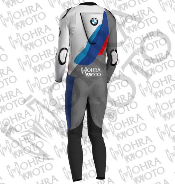 BMW M Pro Race Comp Racing Suit 2024 – White/Grey - Image 3