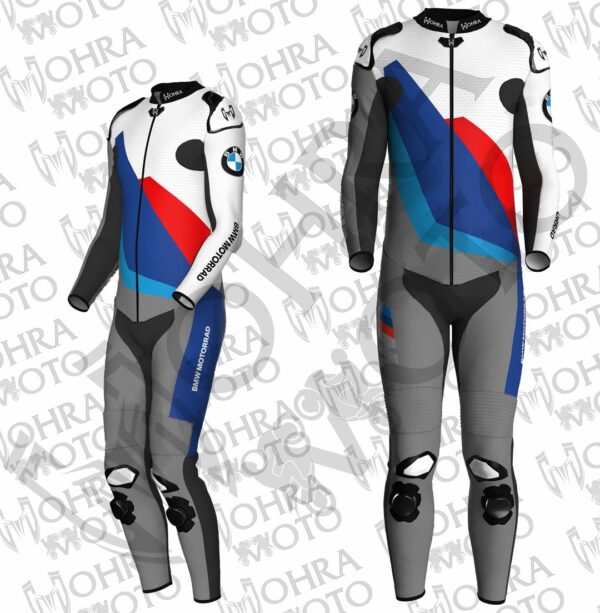 BMW M Pro Race Comp Racing Suit 2024 – White/Grey