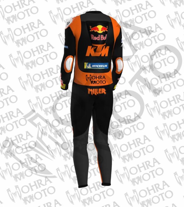 Jack Miller KTM Red Bull 2024 Moto Racing Suit – Black and Orange - Image 5