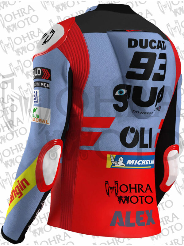 Alex Marquez 2024 Ducati Gresini Racing Leather Jacket - Image 3