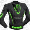 Kawasaki Ninja Monster Energy Motorcycle Jacket Unisex Leather Motorbike Jacket - Image 2