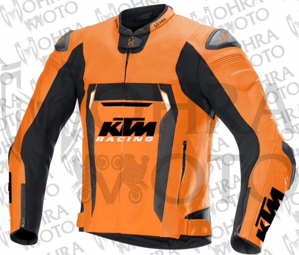 KTM Racing 1.3MM Cowhide Leather Motorcycle Jacket Unisex Motorbike Jacket