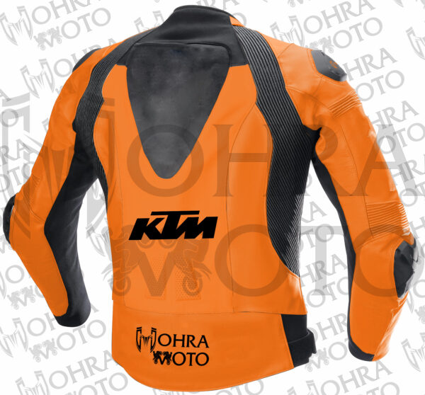 KTM Racing 1.3MM Cowhide Leather Motorcycle Jacket Unisex Motorbike Jacket - Image 2