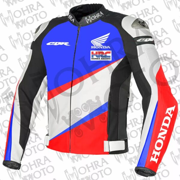 Honda CBR 1.3mm Cowhide Leather Jacket Motorcycle Jacket Unisex Motorbike Jacket