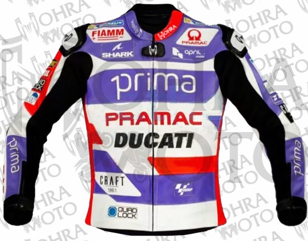 2023 Johann Zarco 1.3MM Cowhide Ducati Motorcycle Jacket Unisex Motorbike Jacket