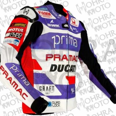 2023 Johann Zarco 1.3MM Cowhide Ducati Motorcycle Jacket Unisex Motorbike Jacket