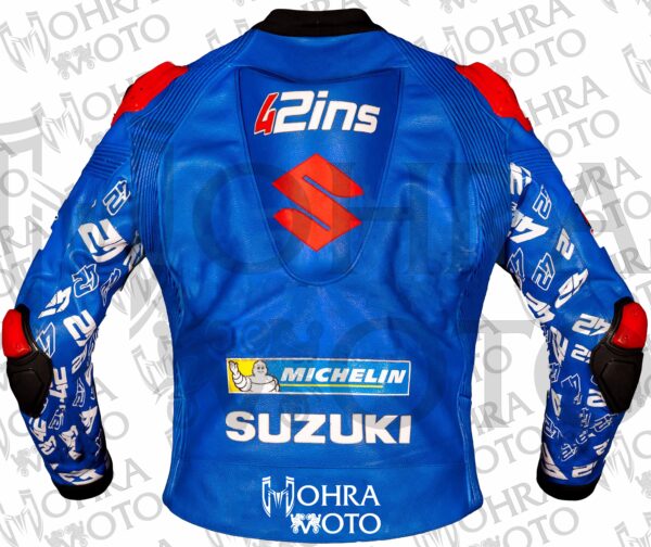 2021 Alex Rins MotoGP Suzuki GSXR Motorcycle Jacket Unisex Motorbike Jacket - Image 2