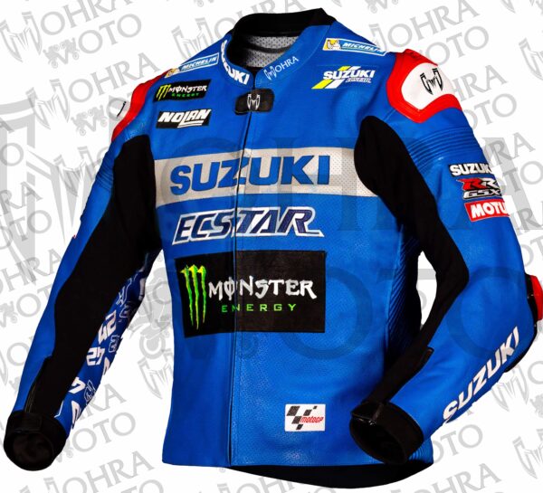 2021 Alex Rins MotoGP Suzuki GSXR Motorcycle Jacket Unisex Motorbike Jacket - Image 4