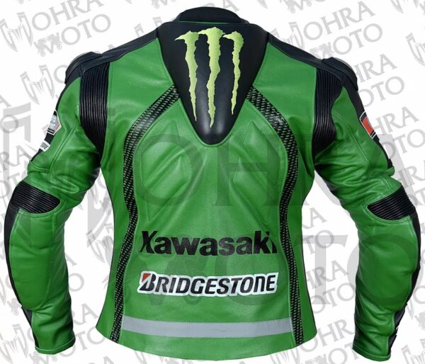 Kawasaki Racing Team Monster Energy Motorcycle Jacket Unisex Motorbike Jacket - Image 2