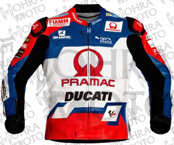 2022 Johann Zarco 1.3MM Cowhide Ducati Motorcycle Jacket Unisex Motorbike Jacket