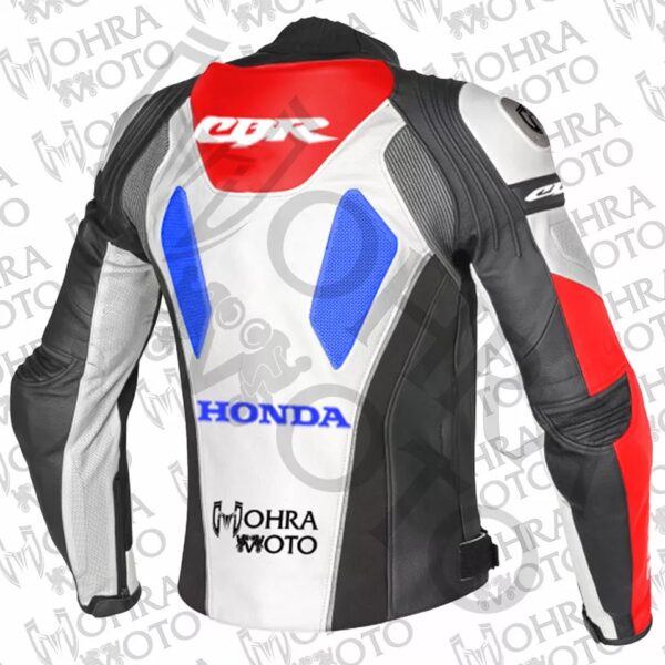 Honda CBR 1.3mm Cowhide Leather Jacket Motorcycle Jacket Unisex Motorbike Jacket - Image 2