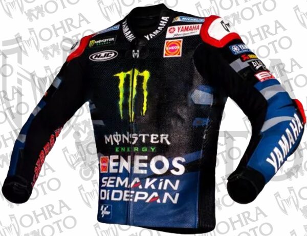 Fabio Quartararo Monster Energy Yamaha Motorcycle Jacket Unisex Motorbike Jacket - Image 3