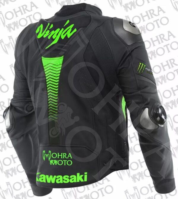 Kawasaki Racing Team Monster Energy Motorcycle Jacket Unisex Motorbike Jacket - Image 2