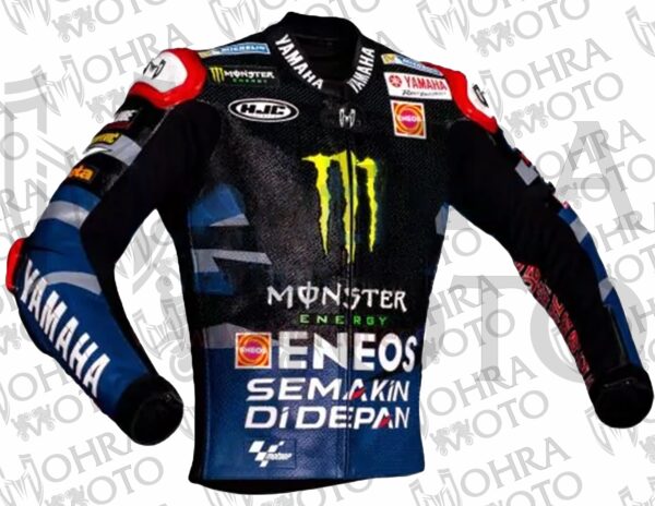 Fabio Quartararo Monster Energy Yamaha Motorcycle Jacket Unisex Motorbike Jacket - Image 4