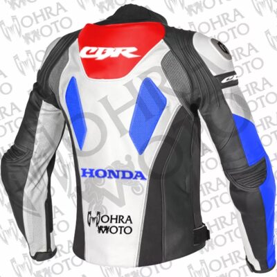 Honda CBR 1.3mm Cowhide Leather Jacket Motorcycle Jacket Unisex Motorbike Jacket