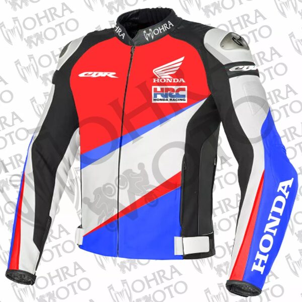 Honda CBR 1.3mm Cowhide Leather Jacket Motorcycle Jacket Unisex Motorbike Jacket