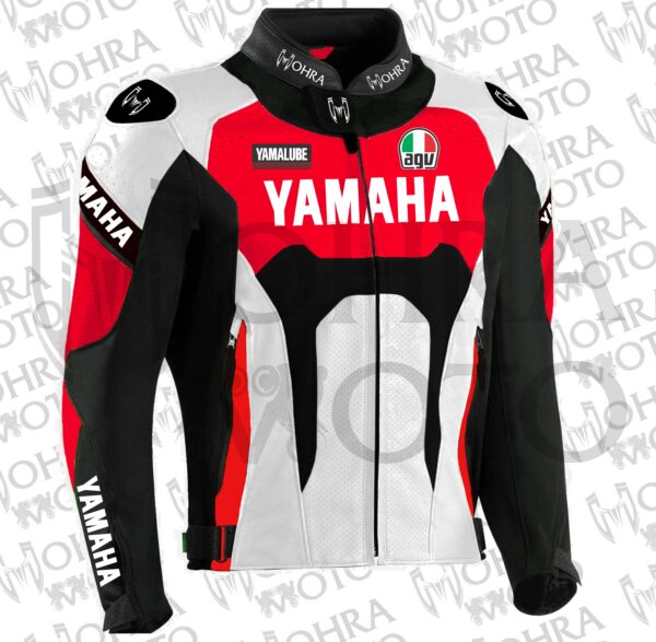 2025 Yamaha R6 1.3mm Cowhide Leather Motorcycle Jacket Unisex Motorbike Jacket