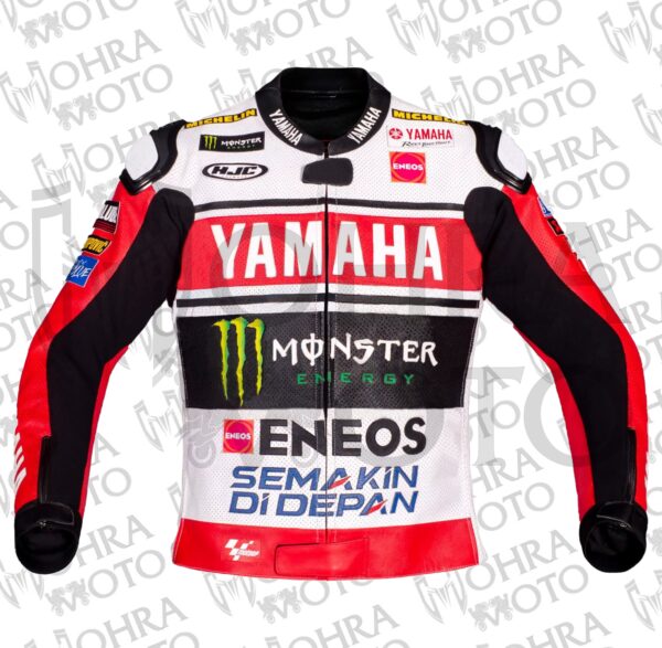 Yamaha Monster Energy Cowhide Leather Motorcycle Jacket Unisex Motorbike Jacket