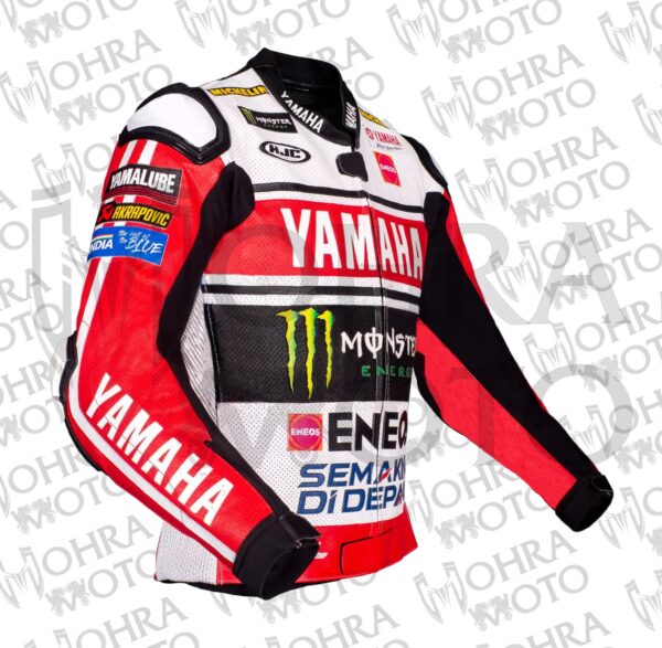 Yamaha Monster Energy Cowhide Leather Motorcycle Jacket Unisex Motorbike Jacket - Image 3