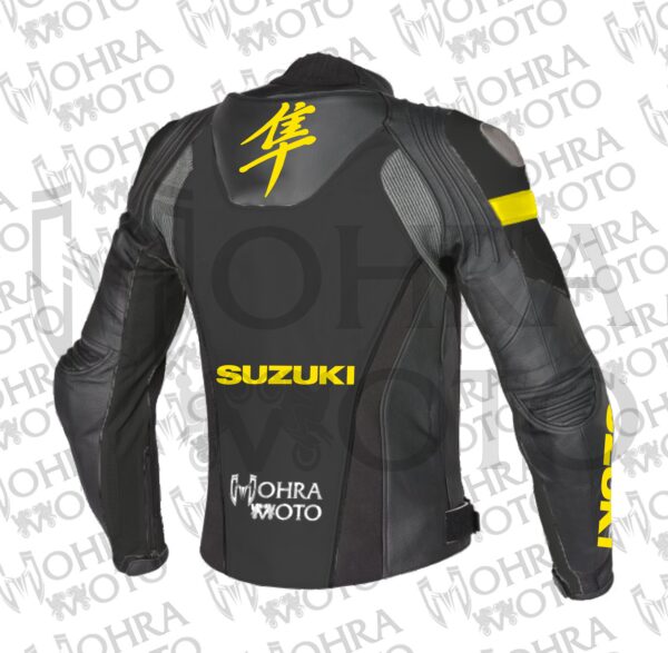 2025 Suzuki Hayabusa Cowhide Leather Motorcycle Jacket Unisex Motorbike Jacket - Image 2