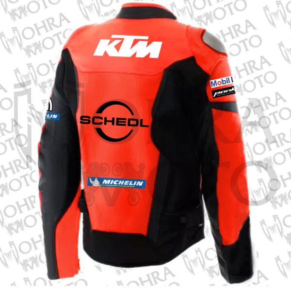 2025 KTM Racing 1.3mm Cowhide Leather Motorcycle Jacket Unisex Motorbike Jacket - Image 2