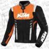 2025 KTM Racing 1.3mm Cowhide Leather Motorcycle Jacket Unisex Motorbike Jacket