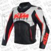 2025 KTM Racing 1.3mm Cowhide Leather Motorcycle Jacket Unisex Motorbike Jacket