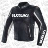 2025 Suzuki 1.3mm Cowhide Leather Motorcycle Jacket Unisex Motorbike Jacket