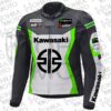 2025 Kawasaki Ninja Cowhide Leather Motorcycle Jacket Unisex Motorbike Jacket
