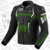 Kawasaki Ninja 1.3mm Cowhide Leather Motorcycle Jacket Unisex Motorbike Jacket