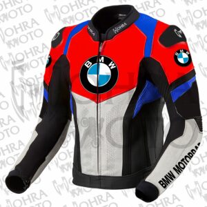BMW Motorrad 1.3mm Cowhide Leather Motorcycle Jacket Unisex Motorbike Jacket