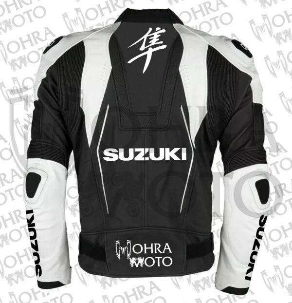 2025 Suzuki Hayabusa Cowhide Leather Motorcycle Jacket Unisex Motorbike Jacket - Image 2