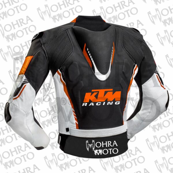 KTM Racing 1.3mm Cowhide Leather Motorcycle Jacket Unisex Motorbike Jacket - Image 2