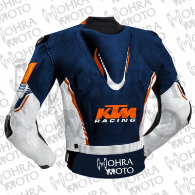 KTM Racing 1.3mm Cowhide Leather Motorcycle Jacket Unisex Motorbike Jacket