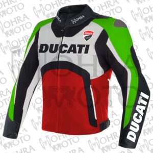 2025 Ducati 1.3mm Cowhide Leather Motorcycle Jacket Unisex Motorbike Jacket