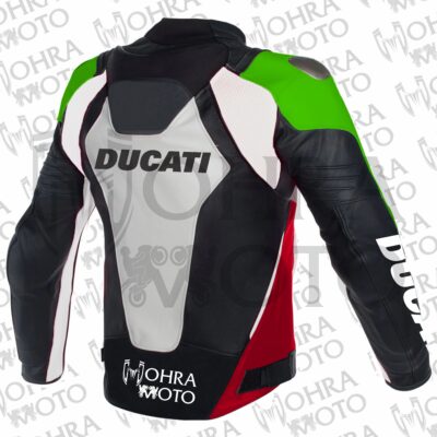 2025 Ducati 1.3mm Cowhide Leather Motorcycle Jacket Unisex Motorbike Jacket