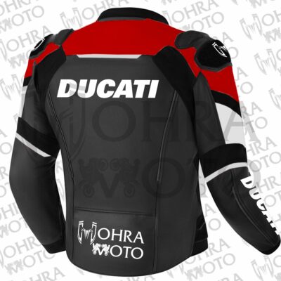 Ducati 1.3mm Cowhide Leather Motorcycle Jacket Unisex Motorbike Jacket