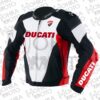 Ducati 1.3mm Cowhide Leather Motorcycle Jacket Unisex Motorbike Jacket