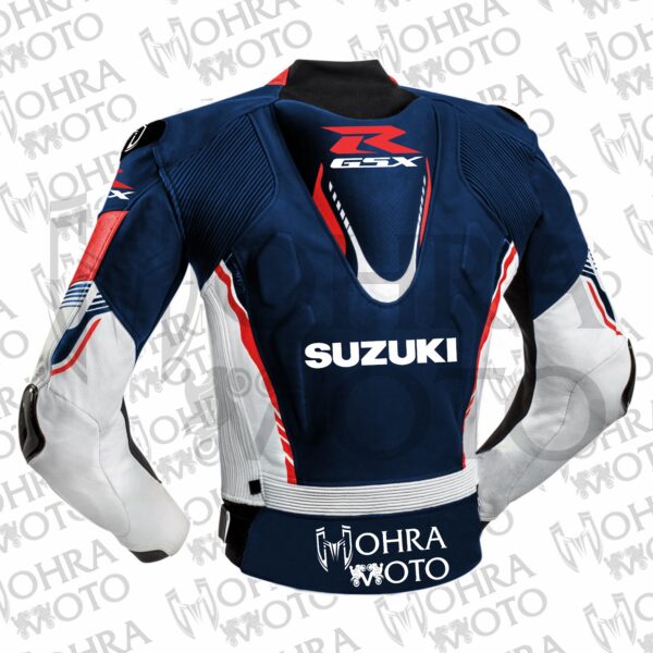 2025 Suzuki 1.3mm Cowhide Leather Motorcycle Jacket Unisex Motorbike Jacket - Image 2