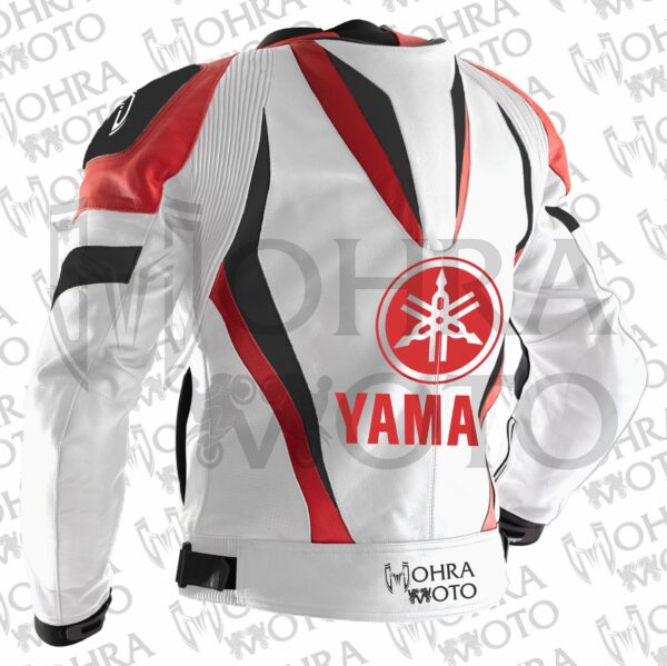 2025 Yamaha 1.3mm Cowhide Leather Motorcycle Jacket Unisex Motorbike Jacket - Image 2