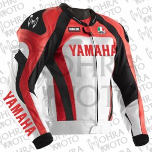 2025 Yamaha 1.3mm Cowhide Leather Motorcycle Jacket Unisex Motorbike Jacket