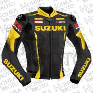 2025 Suzuki GSXR 1.3mm Cowhide Leather Motorcycle Jacket Unisex Motorbike Jacket