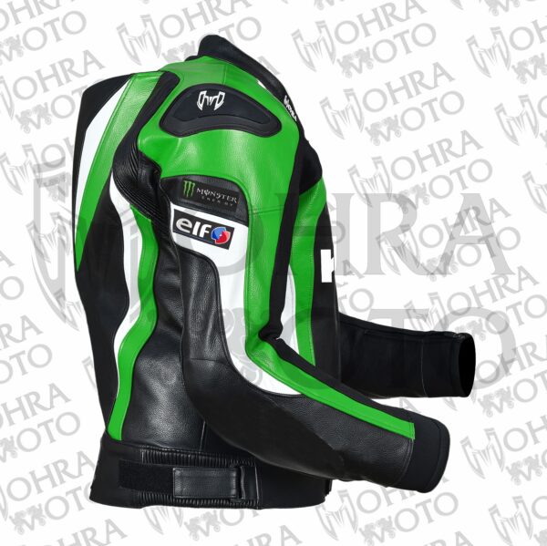 Kawasaki Monster Energy 1.3mm Leather Motorcycle Jacket Unisex Motorbike Jacket - Image 3