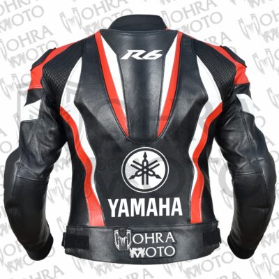 Yamaha R6 1.3mm Cowhide Leather Motorcycle Jacket Unisex Motorbike Jacket