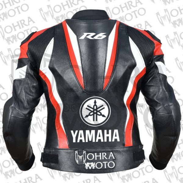 Yamaha R6 1.3mm Cowhide Leather Motorcycle Jacket Unisex Motorbike Jacket - Image 2