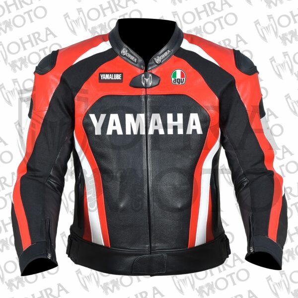 Yamaha R6 1.3mm Cowhide Leather Motorcycle Jacket Unisex Motorbike Jacket