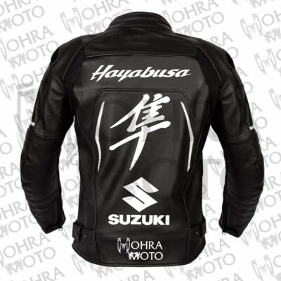 Suzuki Hayabusa 1.3mm Cowhide Leather Motorcycle Jacket Unisex Motorbike Jacket