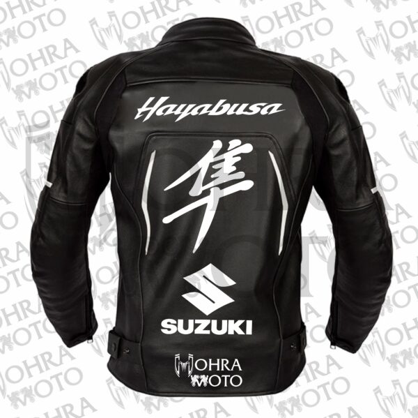 Suzuki Hayabusa 1.3mm Cowhide Leather Motorcycle Jacket Unisex Motorbike Jacket - Image 2