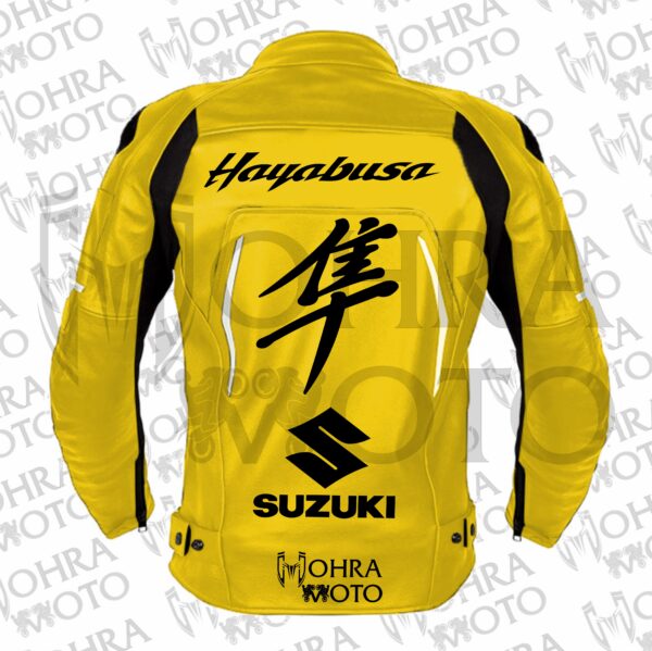 Suzuki Hayabusa 1.3mm Cowhide Leather Motorcycle Jacket Unisex Motorbike Jacket - Image 2